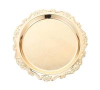 HIAKDOFT Plateau de Fruits Doré 25 Cm, Assiette de Dessert Européenne Élégante pour Service de Collations, Porte-fruits Ménager pour Mariage, Hôtel et Réception