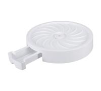 HIAKDOFT Plateau de Jardinière Mobile 26 CM avec roulettes et Bac de Récupération d'eau, Soucoupe à Fleurs Ronde 10 Pouces en Plastique Blanc Nordique, Support Pratique pour Pots