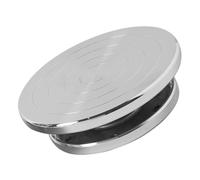 HIAKDOFT Plateau Tournant Aluminium Double Face pour Poterie et Décoration Gâteau Base Antidérapante avec Roulement pour Rotation Outil Polyvalent pour Argile Sculpture et DIY