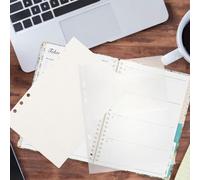 HIAKDOFT Pochettes Transparentes pour Classeur A5 7 Trous Lot de 80 Feuilles Recharge en Plastique Perforées Recharges pour Album Photo et Rangement Documents Scolaires et Bureau