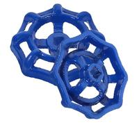 HIAKDOFT Poignée de Vanne en Acier Moulé Remplaçable Multiplexe, Volant de Robinet Manuel Bleu Foncé 6x6 Mm Diamètre 58 Mm, Kit 2 Pièces pour Vannes à Guillotine et Tuyauterie Extérieure