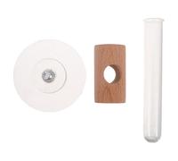 HIAKDOFT Porte-Fleurs Mural en Bois et Verre pour Propagation Hydroponique Station de Multiplication des Plantes Vase Tube Suspendu Décoratif pour Salle de Bain Salon et Petits Espaces