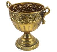 HIAKDOFT Pot de Fleur décoratif Pot à Fleurs en métal Vase Centre de Table Golden