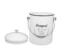 HIAKDOFT Poubelle Compost Cuisine avec Couvercle Fer Récipient Recyclage Intérieur pour Déchets Alimentaires Bac Composteur de Cuisine à Capacité Importante pour Gestion Écologique des