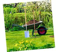 HIAKDOFT Râteau de Jardin Robuste Dents pour Labourer et Désherber Outil Agricole pour Ameublir Sol et Rassembler Tête Uniquement