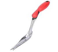 HIAKDOFT Râteau Désherbage Manuel Outil De Jardinage Désherbeur à Gazon Pelle De Desherbage avec Manche Gouge De Desherbage Rouge