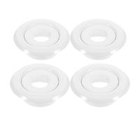 HIAKDOFT Rosaces de Gicleur Incendie Dn15 - 4 Pièces - Plaques de Recouvrement en Plastique Renforcé - Anneaux de Finition Blancs pour Tête de Gicleur Encastrée - Accessoires de Protection
