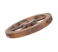 HIAKDOFT Roue Bois Décoration Murale pour Salon Art Mural Décoratif Roue Bois Vintage Suspension Murale Décorative