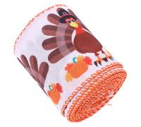 HIAKDOFT Ruban Automne DIY pour Cadeaux Ruban de Décoration Résistant Polyester avec Fil de Fer pour de Boîte Bouquets et Fêtes de Thanksgiving