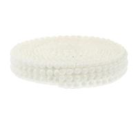 HIAKDOFT Ruban Décoratif à Perles Thermocollant 1,2 Cm de Large Perles Blanches Nacrées, Rouleau pour Couture et Bricolage, Bordure Perlée Élégante pour Mariage, Accessoires de Décoration