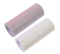 HIAKDOFT Ruban Tulle Dégradé Pailleté Yards Tissu Maille Souple pour DIY Décoration Mariage et Accessoires Fleurs