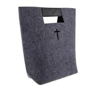 HIAKDOFT Sac de Transport Bible Feutre Capacité avec Croix Ajourée Sac Détude Déglise Polyvalent pour Courses et Objets Personnels