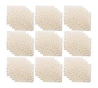 HIAKDOFT Serviettes de Cocktail Jetables à Pois Blancs Dorure Lot de 100 Pièces en Papier Métallisé Serviettes Décoratives pour Mariage Anniversaire et Fêtes Festives