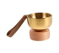 HIAKDOFT Set de Bol Chantant Tibétain Laiton Mini Portable avec Cloche Apaisante Outil de Sonore pour Aux Animaux pour Maison et Voyage
