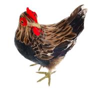 HIAKDOFT Statue de Poule Réaliste en Mousse Plumage Artificielles Décoration de Jardin et Pâques Petite Sculpture Animalière Décorative pour Intérieur et Extérieur Ornement Fausse Poule