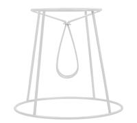 HIAKDOFT Support Abat-jour Conique E14 en Fil Métallique Blanc, Cadre pour Lampe de Table et Lampadaire, Accessoire DIY Résistant la Chaleur pour Fabrication Abat-jour, Montage Facile,