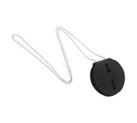 HIAKDOFT Support avec Pince Fixe en Polyuréthane, Porte-badge Transparent Rond, Clip Ceinture Métallique, Collier à Chaînette, Accessoires Universels pour Badge D’identification au