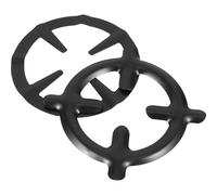 HIAKDOFT Support de Cuisinière à Gaz pour Cafetière Dosette Lot de 2 Pièces en Acier Noir Antidérapant Adapté pour Usage Domestique et Professionnel Accessoire Pratique Cuisine et