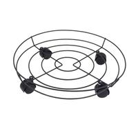 HIAKDOFT Support De Pot De Fleurs à Poulie 40 Cm Barrière, Porte-Plantes Mobile pour Jardin, Terrasse Et Balcon, Structure Métallique Résistante, Facilitation du Déplacement des Pots Lourds