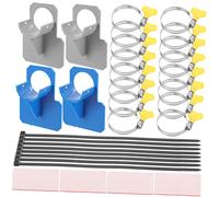 HIAKDOFT Support pour Tuyau de Piscine Kit de Fixation Durable avec Tubes Clips et Sangles pour Éviter Affaissement et Protéger Sorties Eau de Piscine Hors Sol