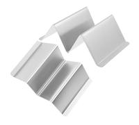 HIAKDOFT Supports à Tacos Réutilisables en Acier Inoxydable 2 Pièces Poignées, Porte-Tacos Antidérapant pour Tortillas et Burritos, pour Barbecues, Fêtes Cuisine Familiale