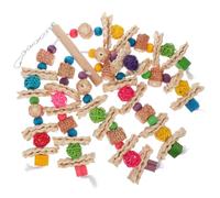 HIAKDOFT Suspendre pour Perruche et Perroquet Bloc à Mâcher et Accessoire Résistant pour Cage Jeu Escalade et Déchiquetage pour Oiseaux de Compagnie