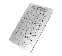 HIAKDOFT Tableau Alphabet Braille Avec Points Relief Chiffres Ponctuation Apprentissage Du Braille Pour Garçon Fille Aveugles Et Adultes