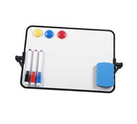 HIAKDOFT Tableau Mémo Double Face Portable Effaçable à Sec Ardoise Blanche Magnétique Support Pratique pour Bureau Maison et Écriture Quotidienne Couleur Aléatoire
