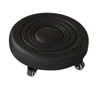 HIAKDOFT Tabouret à roulettes Noir 4 Roues, Marchepied Réglable Antidérapant en Plastique Robuste, Siège Mobile pour Chambre Salon La Cuisine Bureau, Marchepied pour Garçon Et Filles Et Adultes