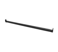 HIAKDOFT Tringle à Vêtements Réglable Ovale 42-70 Cm Noire en Métal Support de Fixation Percé, Barre Télescopique Extensible pour Penderie, pour Dressing et Rangement D’Armoire