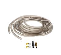 HIAKDOFT Tuyau de Siphon en Vinyle 5 M avec Pince de Serrage Adaptateur pour Siphon D’Aquarium Aspirateur pour Aquarium pour Nettoyage du Gravier et Changement D’Eau sans Éclaboussures