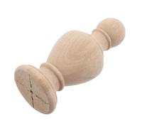 HIAKDOFT Unpainted Solid Wood Finial Decorative Post Topper with Integrated Wire Management for Staircase Balusters and Bedposts Classic Roman Style Sculpture for DIY Home Decor