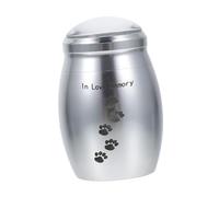 HIAKDOFT Urne pour Animaux de Compagnie Acier Inoxydable Urne Funéraire Commémorative Petite Résistance Corrosion Chien Pratique et Portable