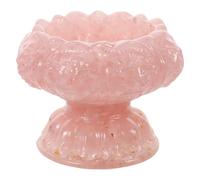 HIAKDOFT Vide-poches en Cristal Naturel Rose, Bol Décoratif de Lotus Pied, Assiette à Bijoux et Rangement pour Boucles D’oreilles et Colliers, Accessoire Décoratif pour Maison et Entrée