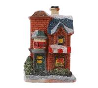 HIAKDOFT Villa Lumineuse Résine pour Décoration Village Noël Modèle Maison LED Décorative pour Fête Dhiver Ambiance Romantique pour Intérieur et Extérieur