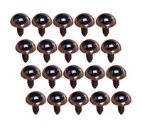 HIAKDOFT Yeux de Sécurité Amigurumi 28 MM Marron Cacao 20 Pièces pour Animaux en Peluche au Crochet, Globes Oculaires Plastiques Ronds pour Créations Artisanales et Décorations DIY
