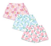 Hialegion Coton Pantalons de Sommeil Dames Boxers Pyjamas de Loisirs Shorts de Sommeil Doux été Pantalons Larges Courtes Dames Pack de 3 M