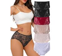 Hialegion Femme Culotte Dentelle Grande Taille Coupe Effilée et sans Bordure Matière Confort écritures Pièces L