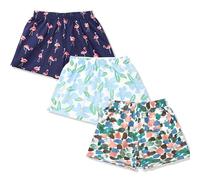 Hialegion Femmes Coton Pantalon de Pyjama Boxers Femmes Élastique Hotpants Été Going Out Pantalons de Loisirs Pyjama Shorts Pantalons Courts Pack de 3 M