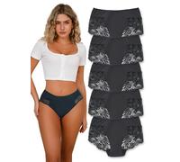 Hialegion sous-vêtements pour Femmes Dentelle Culotte Hipster pour Femmes en Dentelle Florale sous-vêtements Grande Taille 3XL