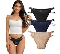 Hialegion Strings et Tangas Femme Culotte Respirante Non Marquante pour Dames Charmante M