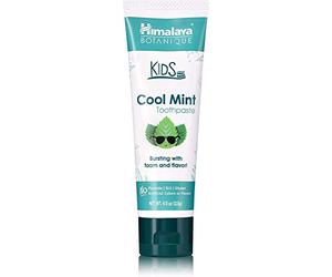 Hiamalaya Botanique Kids Toothpaste |Cool Mint Flavor|Reduces Plague Makes Teeth Stronger| Flouride Free, Vegan & Gluten Free- 80g