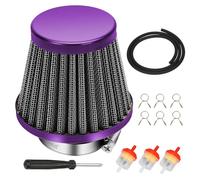 HIAORS Filtre à air violet 38 mm, 39 mm, 40 mm pour 50 cm3, 70 cm3, 90 cm3, 110 cm3, 125 cm3, 150 cm3 Moto, scooter, VTT, moto tout-terrain, pit bike, kart, quad SSR TTR, pièces pour GY6 chinois