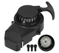 HIAORS Lanceur de lanceur à tirette en alliage avec vis pour 2 temps 47cc 49cc Pocket Coolster SSR SX50 Mini Dirt Bike Moto Quad ATV Noir