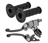 HIAORS Levier de frein d'embrayage pliable et poignées de guidon de 2,2 cm compatibles avec 50cc 110cc 150cc SSR 125 Tao Tao DB17 Coolster Apollo Thumpstar Xmotos Kayo Atomik Pit Dirt Bike Pièces Noir