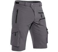 Hiauspor Pantalon VTT Stretch Léger à Séchage Rapide pour Homme pour La Randonnée, Le Trekking(Gris,Medium)