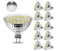 HiBay 10 Ampoules LED 12V GU5.3 Blanc Froid 6000K AC/DC Ampoules 4W 400 lM, Remplace 35W 45W, Non Dimmable