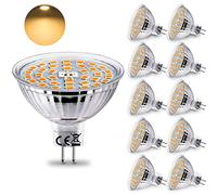 HiBay 10x Ampoule LED GU5.3 Lampe Blanc Chaud 2700K 4W (Remplace Les Ampoules Halogènes 35W) 400lM MR16 Spot LED 12V AC/DC