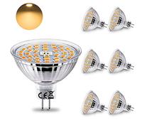 HiBay Ampoule LED GU5,3 Lampe Blanc Chaud 2700K 4W (Remplace 35W) 400lM MR16 Spot LED 12V AC/DC Set 6 Pièces