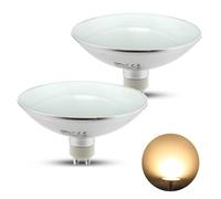 HiBay Lot de 2 spots LED GU10 AR111 - 9 W - Remplace les ampoules halogènes de 75 W - 800 lm - 3000 K - 120° - Blanc chaud - Pour restaurant, cantine, salon